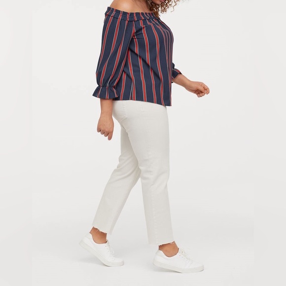 New | Striped stylish off shoulder H&M top - Picture 5 of 5